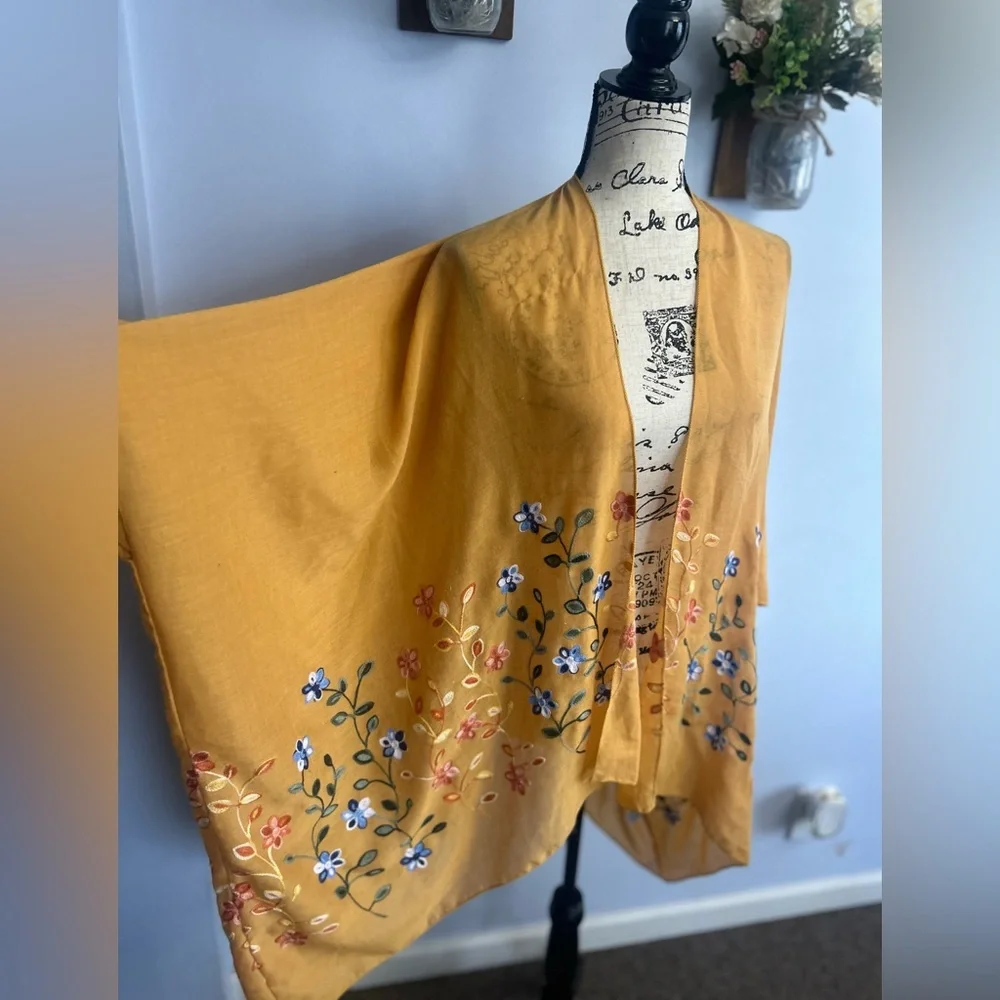 Kimono bohemian‎ floral embroidered - Picture 2 of 7